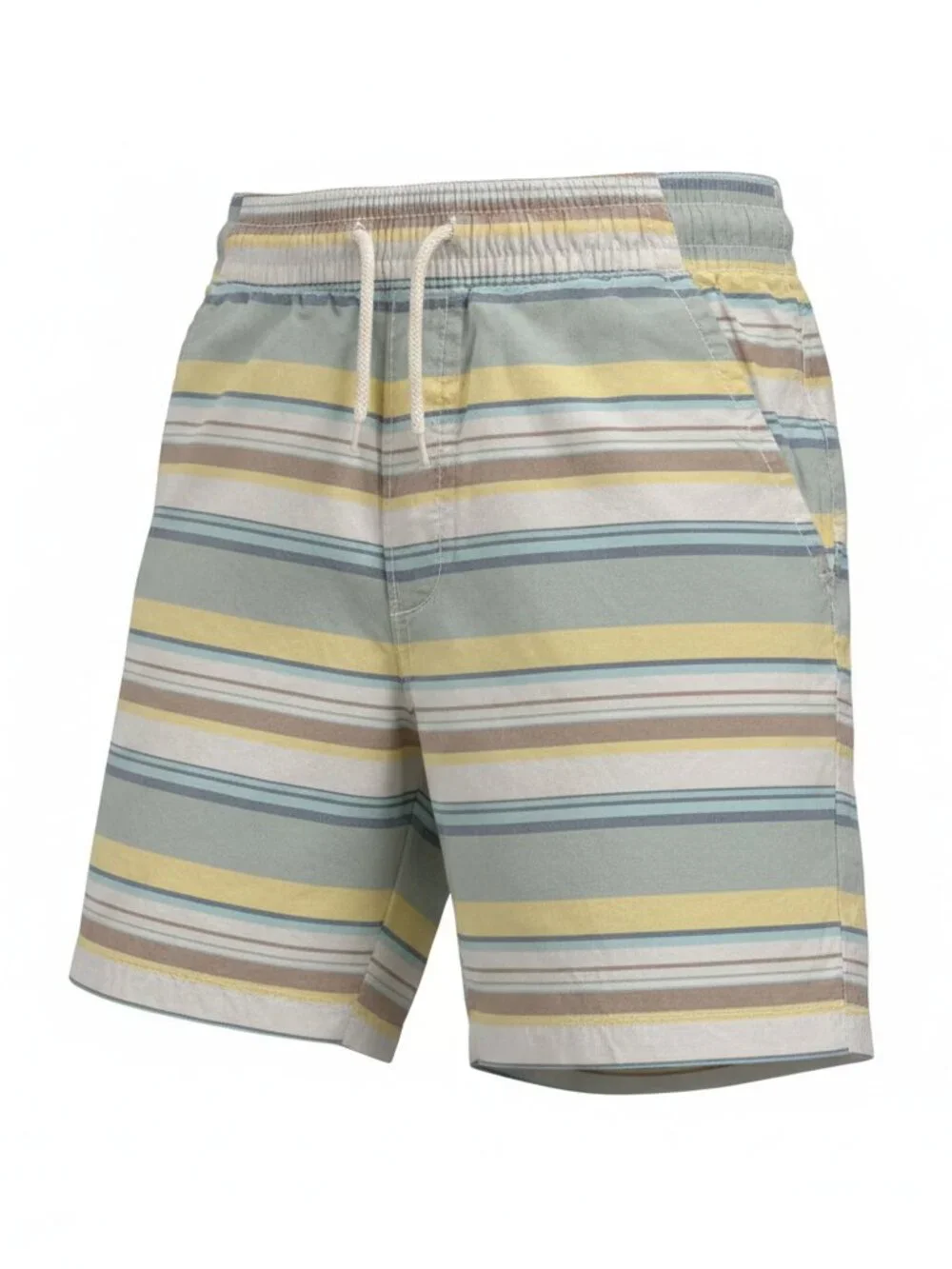OshKosh B’gosh Boys Striped Pull On Shorts Size 10 Blue Yellow Elastic Waist